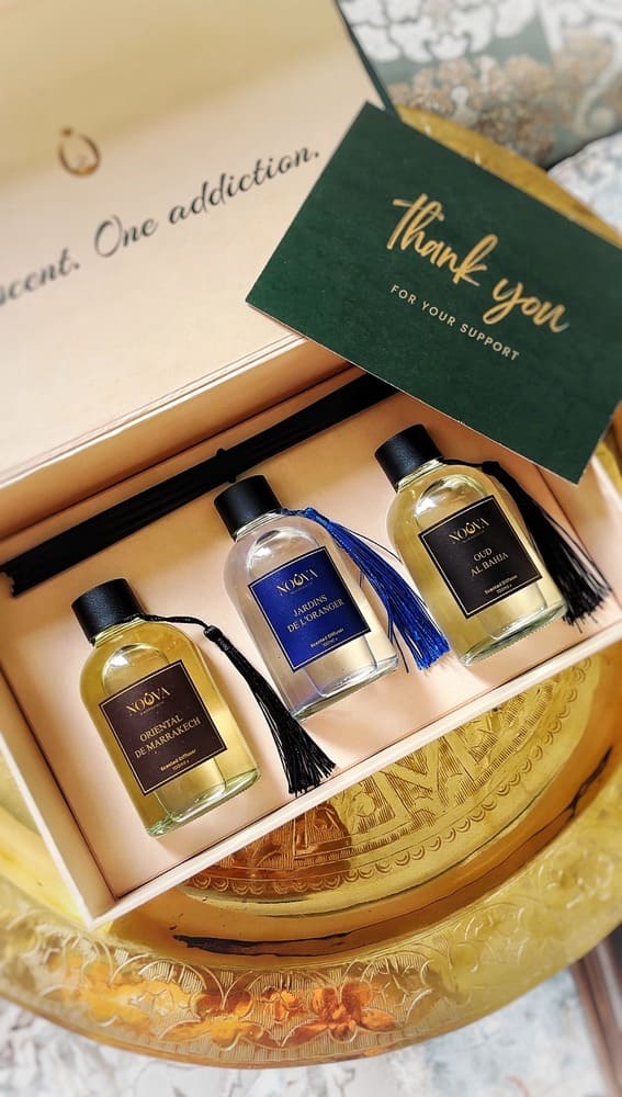 Coffret noova ambiance maison Coffret Cadeau Noova – 3 Senteurs au Choix (100 ml) – Image 1